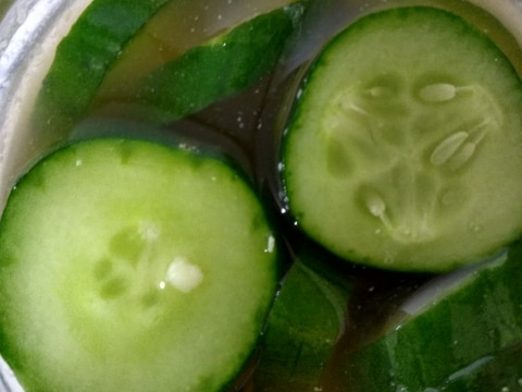 「保存瓶」胡瓜の醤油漬け